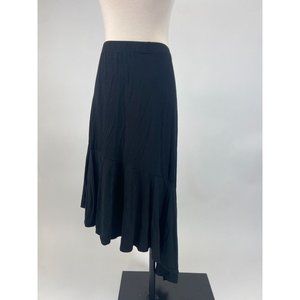 NWT Women's Black Go Couture Asymmetrical Skirt